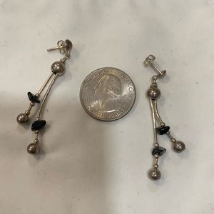 Faux silver earrings